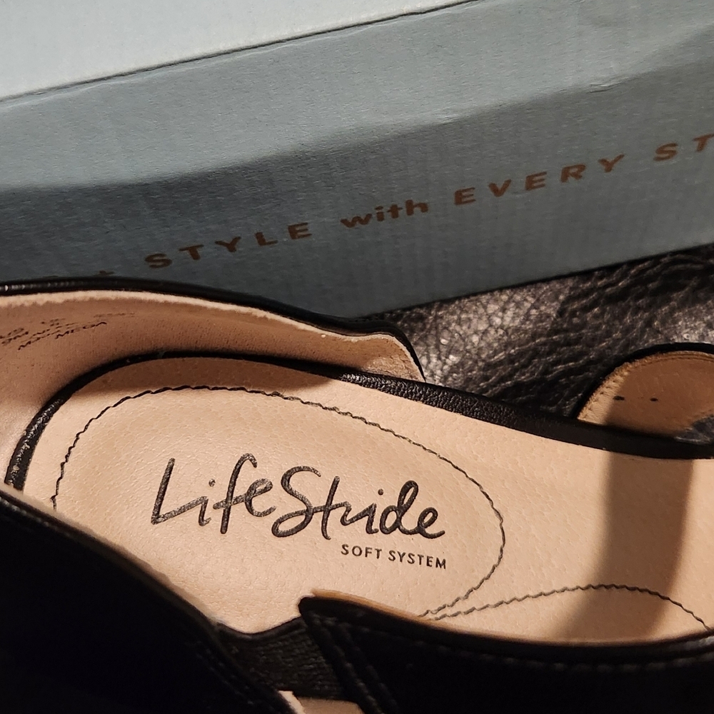 Life Stride Black Women's Heels Mega Black Vinci - Picture 8 of 9